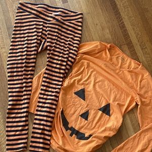 Motherhood Maternity pumpkin pajamas or costume